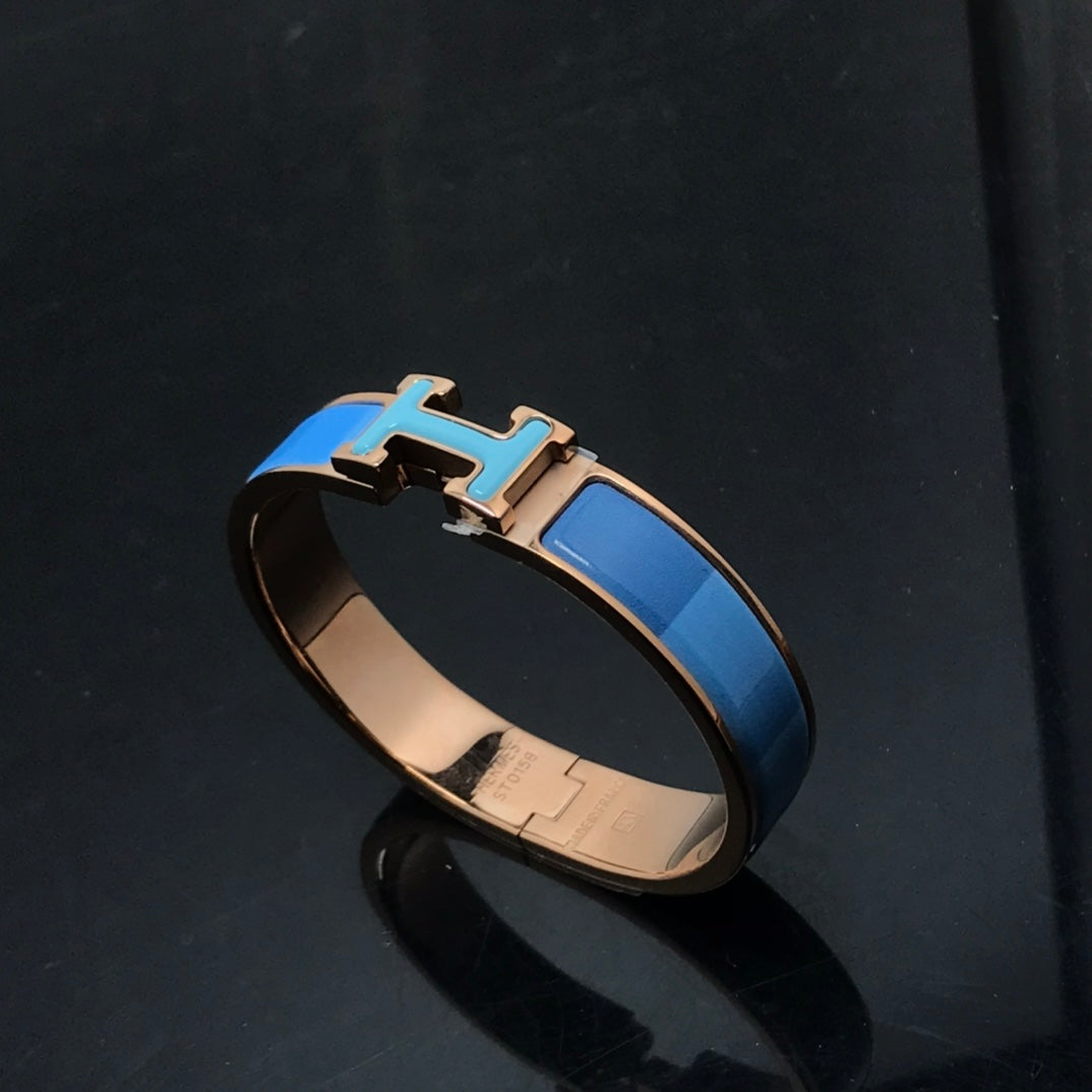 [⭐Hevara Jewelry]H BRACELET BLUE RAINBOW CERAMIC