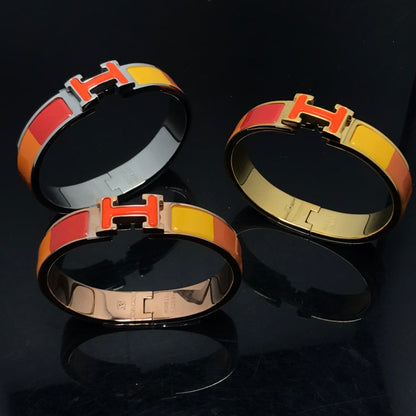 [⭐Hevara Jewelry]H BRACELET ORANGE RAINBOW CERAMIC