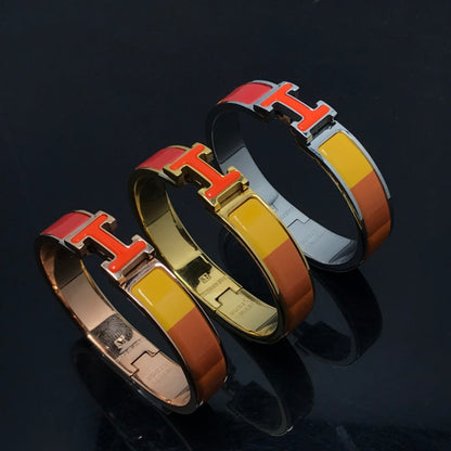 [⭐Hevara Jewelry]H BRACELET ORANGE RAINBOW CERAMIC