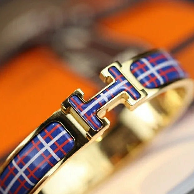 [⭐Hevara Jewelry]H TARTAN BRACELET 12MM