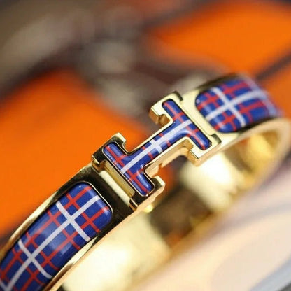 [⭐Hevara Jewelry]H TARTAN BRACELET 12MM