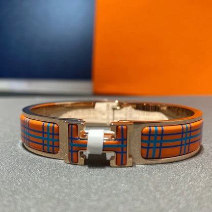 [⭐Hevara Jewelry]H TARTAN BRACELET 12MM