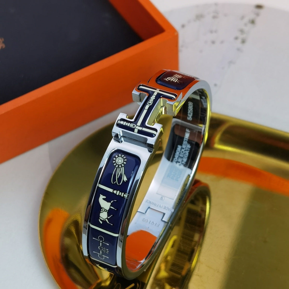 [⭐Hevara Jewelry]H COUVERTURES DARK BLUE BRACELET