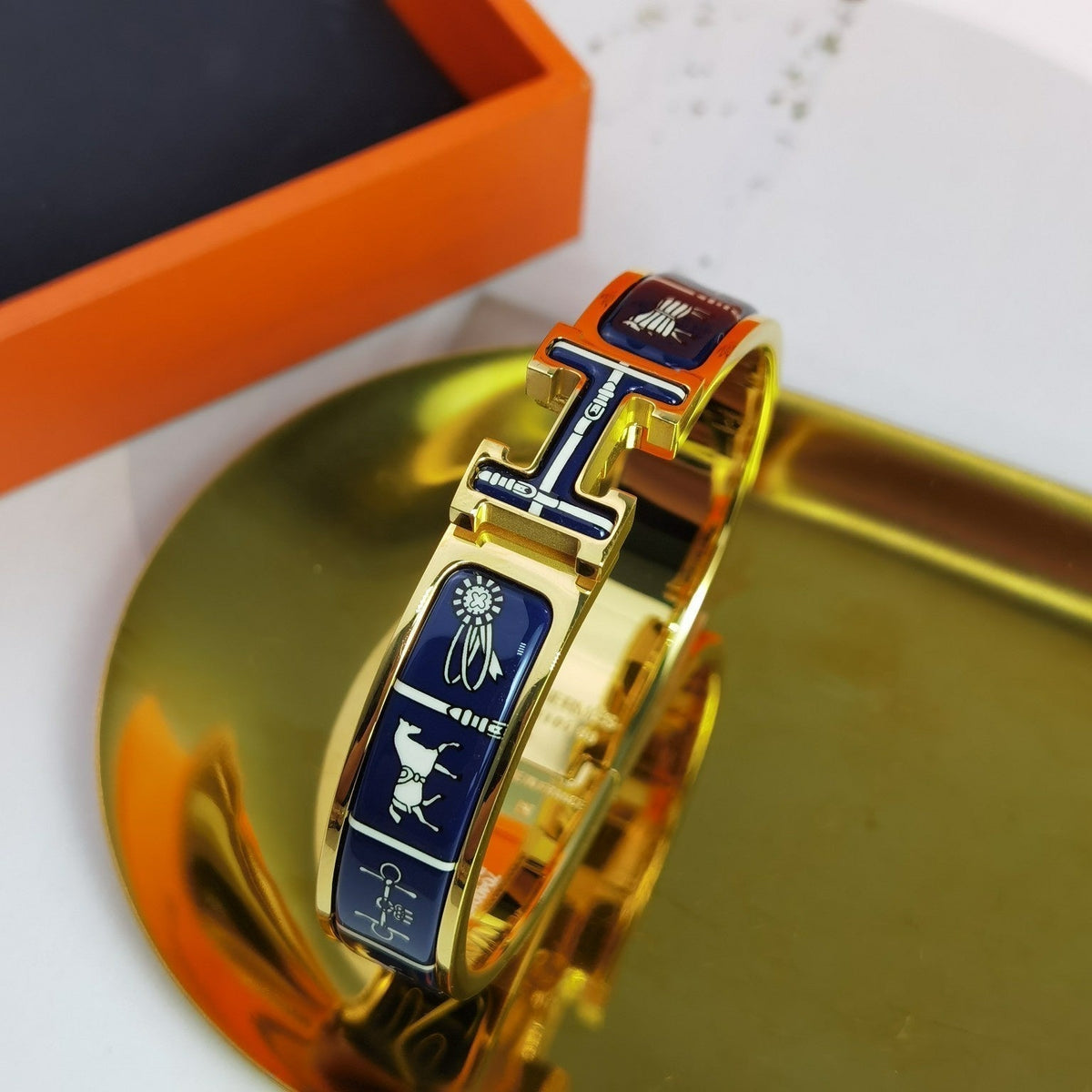 [⭐Hevara Jewelry]H COUVERTURES DARK BLUE BRACELET
