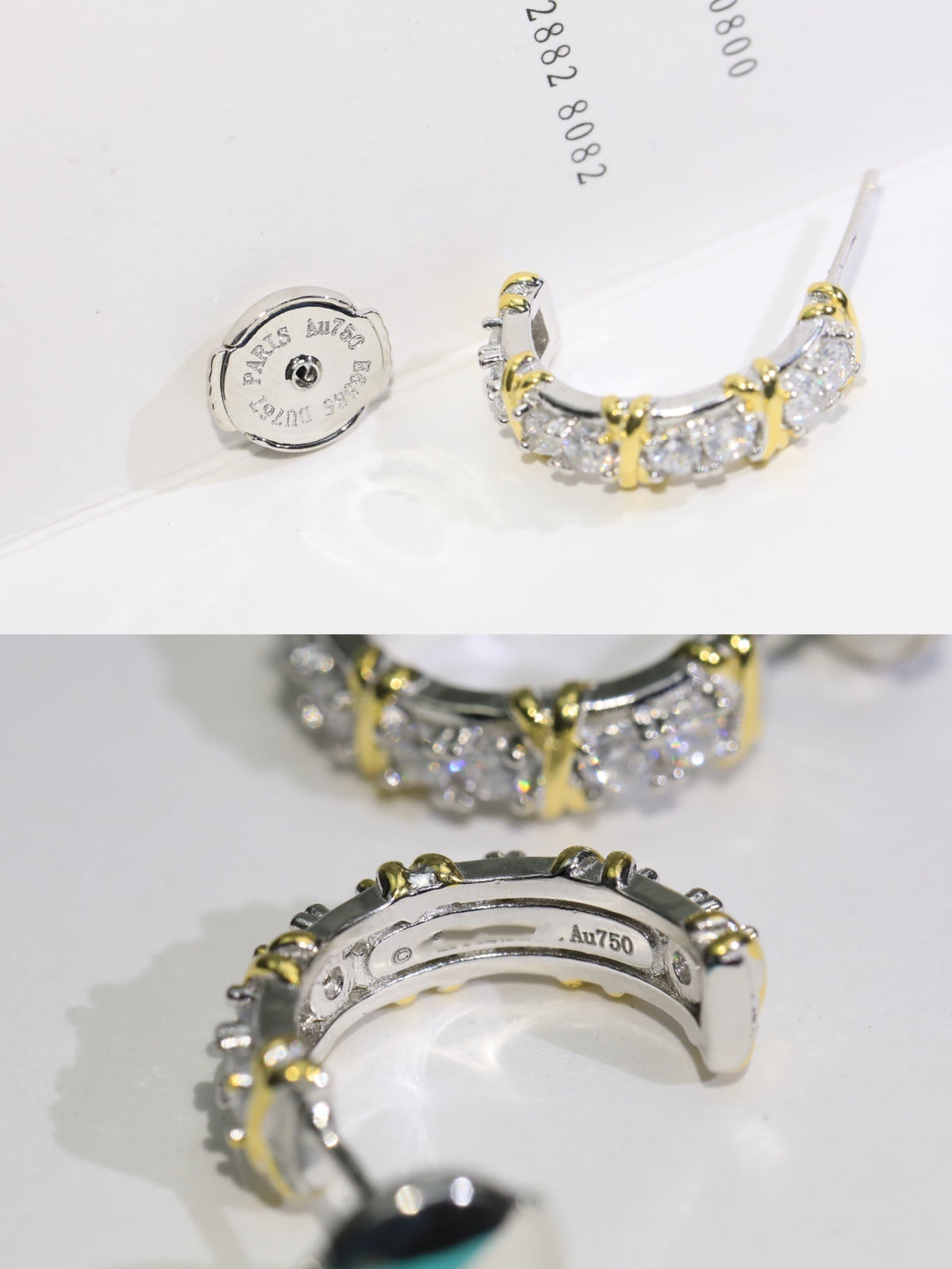 [Hevara Jewelry]TWENTY STONE HOOP GOLD EARRINGS