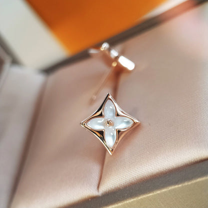 [⭐Hevara Jewelry]STAR MOP PINK GOLD EARRINGS