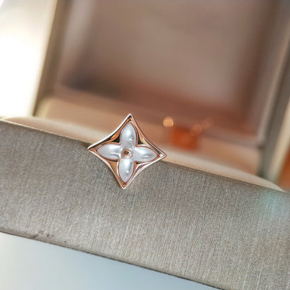 [⭐Hevara Jewelry]STAR MOP PINK GOLD EARRINGS