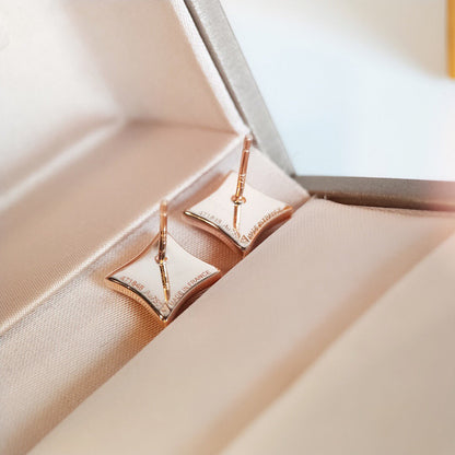 [⭐Hevara Jewelry]STAR MOP PINK GOLD EARRINGS