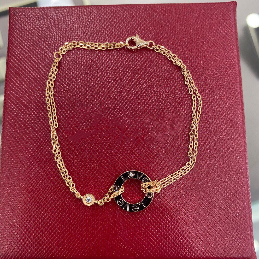 [⭐Hevara Jewelry]LOVE BRACELET 2 DIAMOND