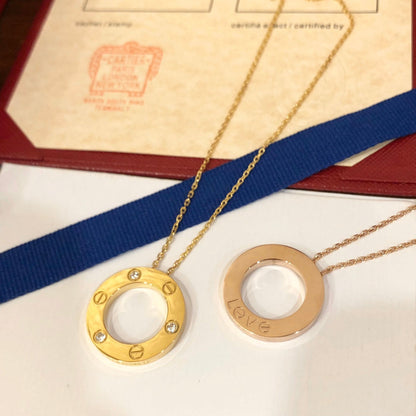 [⭐Hevara Jewelry]LOVE NECKLACE 16MM 3 DIAMONDS