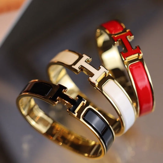 [⭐Hevara Jewelry]H BRACELET 12MM GOLD