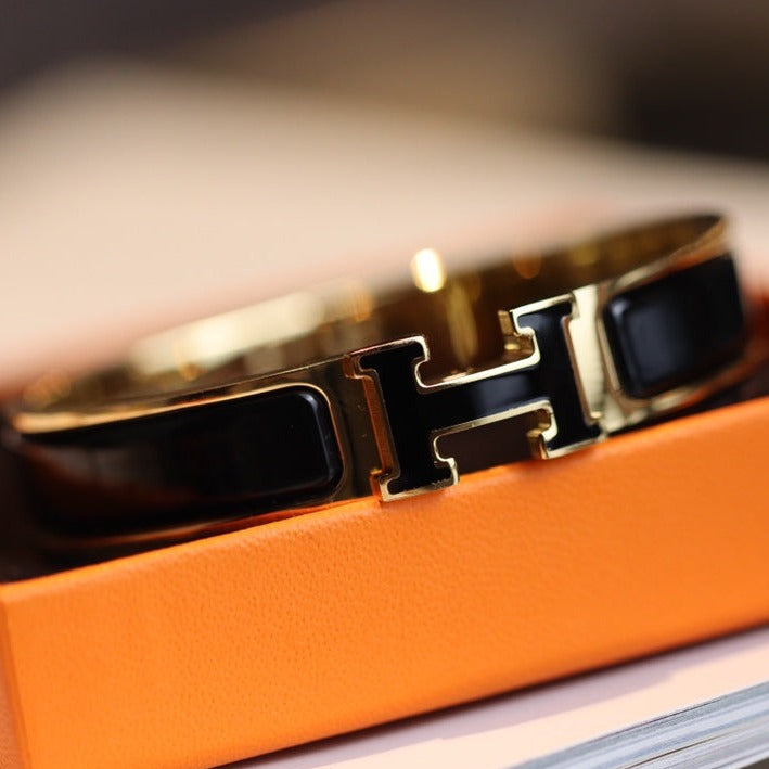 [⭐Hevara Jewelry]H BRACELET 12MM GOLD