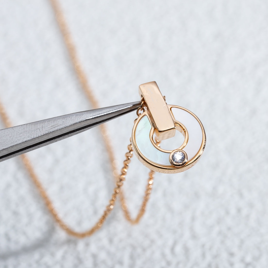 [⭐Hevara Jewelry]GARI NECKLACE PINK GOLD MOP