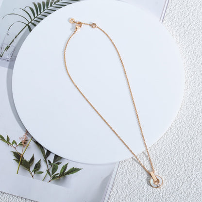 [⭐Hevara Jewelry]GARI NECKLACE PINK GOLD MOP
