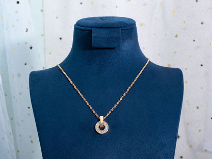 [⭐Hevara Jewelry]GARI NECKLACE PINK GOLD DIAMOND