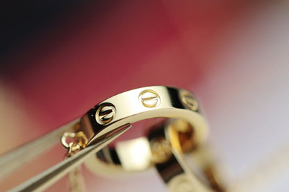 [⭐Hevara Jewelry]LOVE NECKLACE DOUBLE RING GOLD
