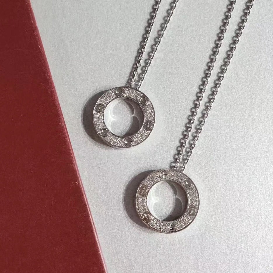 [⭐Hevara Jewelry]LOVE NECKLACE ADJUSTABLE SILVER