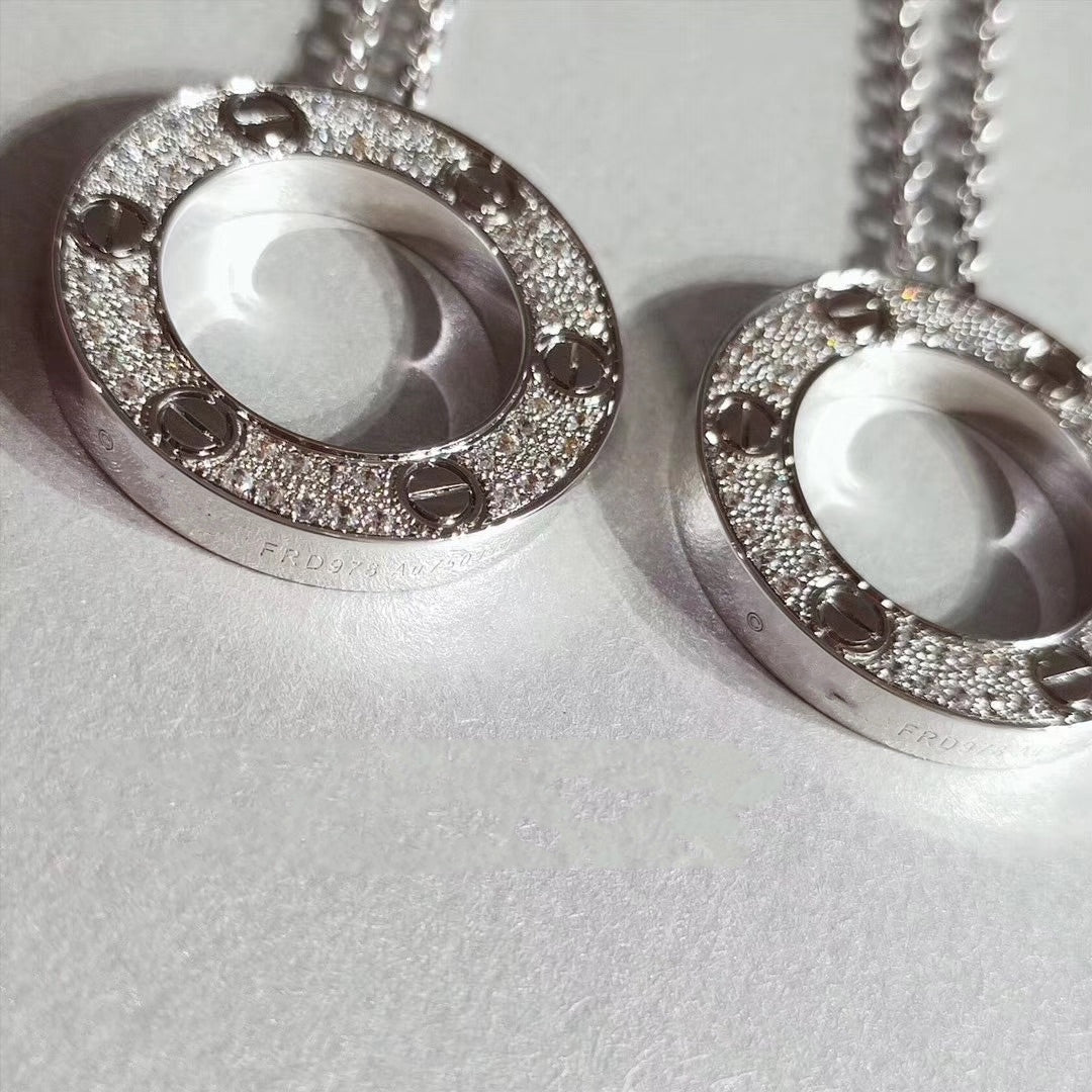 [⭐Hevara Jewelry]LOVE NECKLACE ADJUSTABLE SILVER