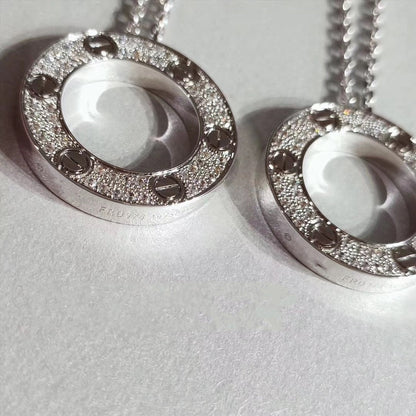[⭐Hevara Jewelry]LOVE NECKLACE ADJUSTABLE SILVER
