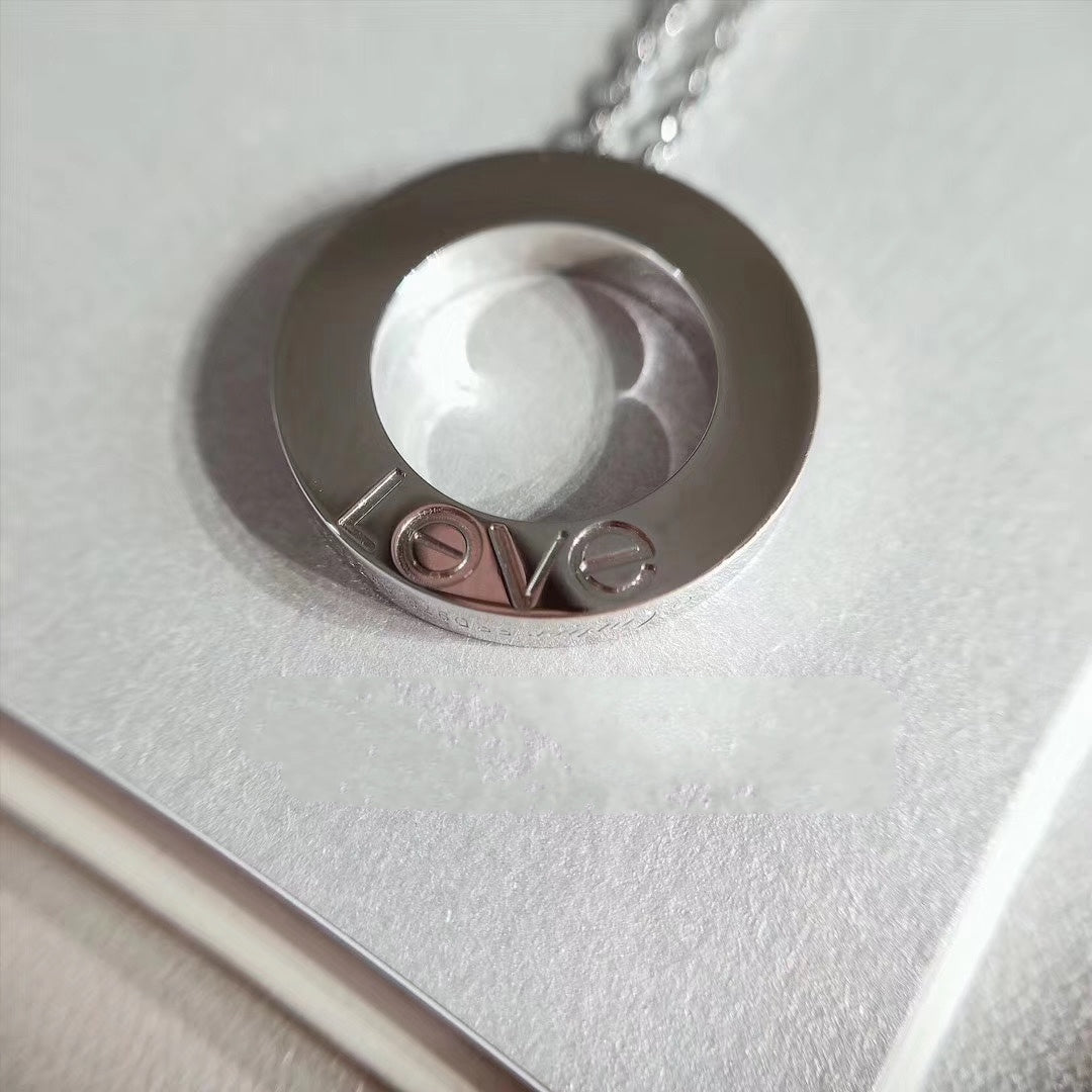 [⭐Hevara Jewelry]LOVE NECKLACE ADJUSTABLE SILVER