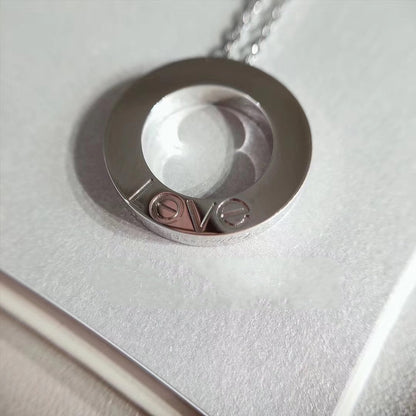[⭐Hevara Jewelry]LOVE NECKLACE ADJUSTABLE SILVER