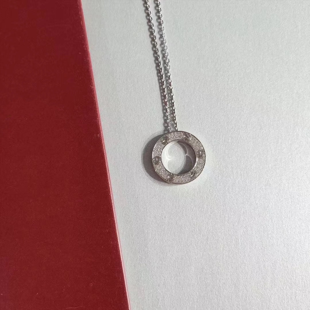 [⭐Hevara Jewelry]LOVE NECKLACE ADJUSTABLE SILVER