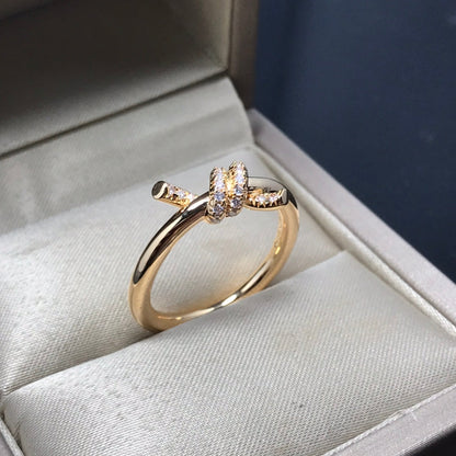[Hevara Jewelry]KNOT RING 1.2MM DIAMOND