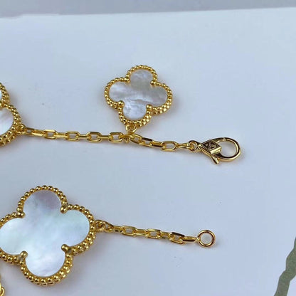[⭐Hevara Jewelry]MAGIC CLOVER MOP GOLD BRACELET 5 MOTIFS
