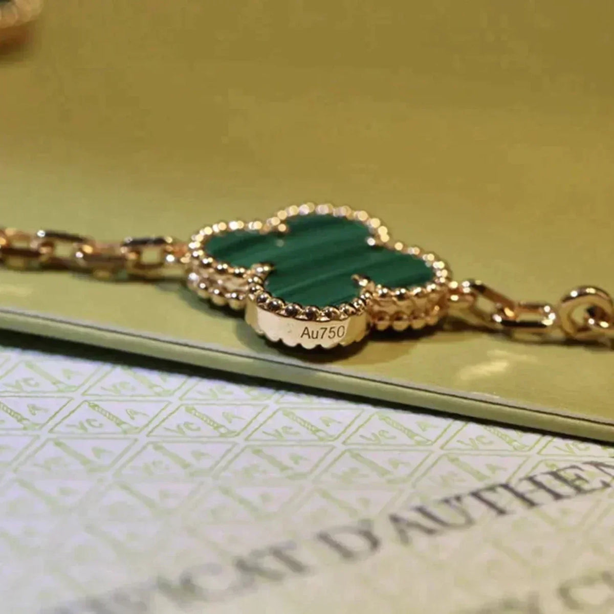 [⭐Hevara Jewelry] CLOVER 5 MOTIF MALACHITE BRACELET COLLECTION