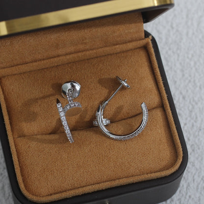 [⭐Hevara Jewelry]JUSTE EARRINGS 12.75MM SILVER DIAMOND