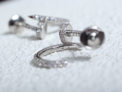 [⭐Hevara Jewelry]JUSTE EARRINGS 12.75MM SILVER DIAMOND