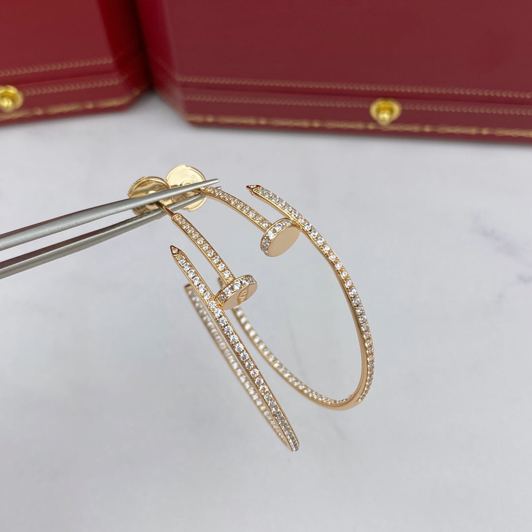 [⭐Hevara Jewelry]JUSTE EARRINGS FULL DIAMONDS 1.8MM