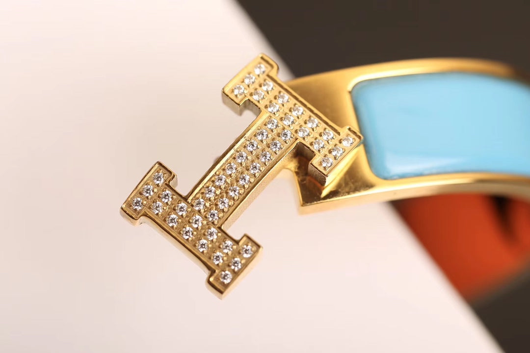 [⭐Hevara Jewelry]H CLOUD BLUE BRACELET GOLD DIAMOND