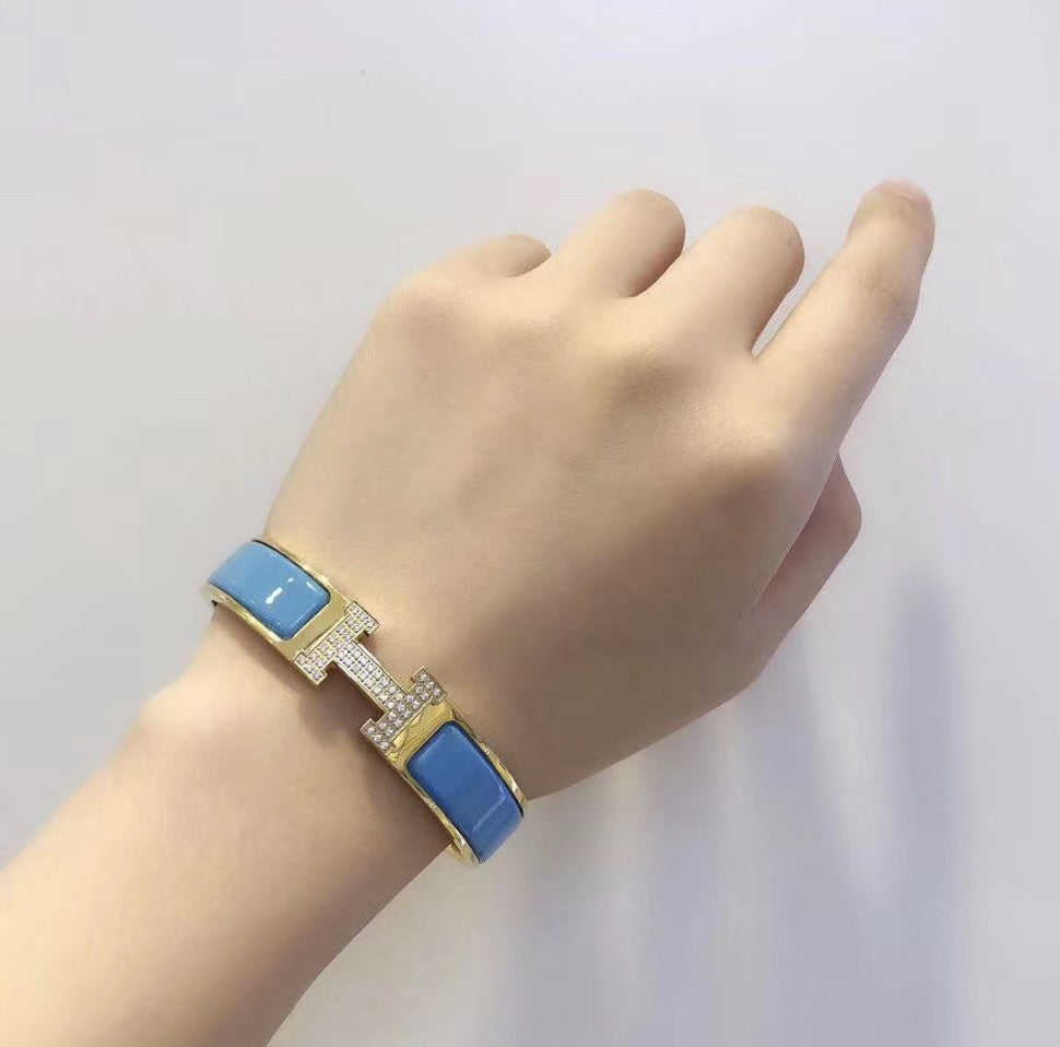 [⭐Hevara Jewelry]H CLOUD BLUE BRACELET GOLD DIAMOND