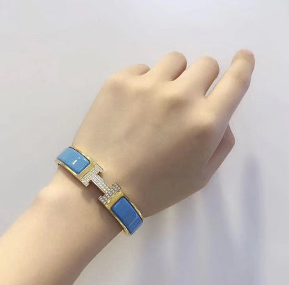 [⭐Hevara Jewelry]H CLOUD BLUE BRACELET GOLD DIAMOND