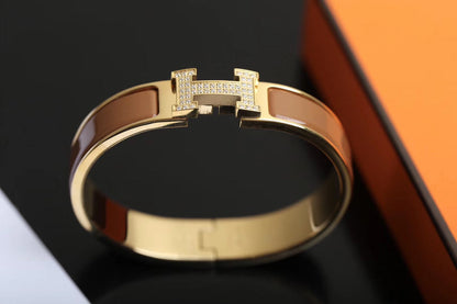 [⭐Hevara Jewelry]H BRACELET GOLD DIAMOND