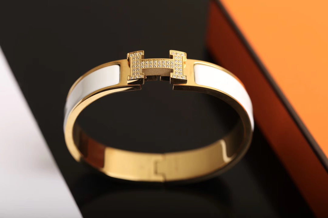 [⭐Hevara Jewelry]H BRACELET GOLD DIAMOND