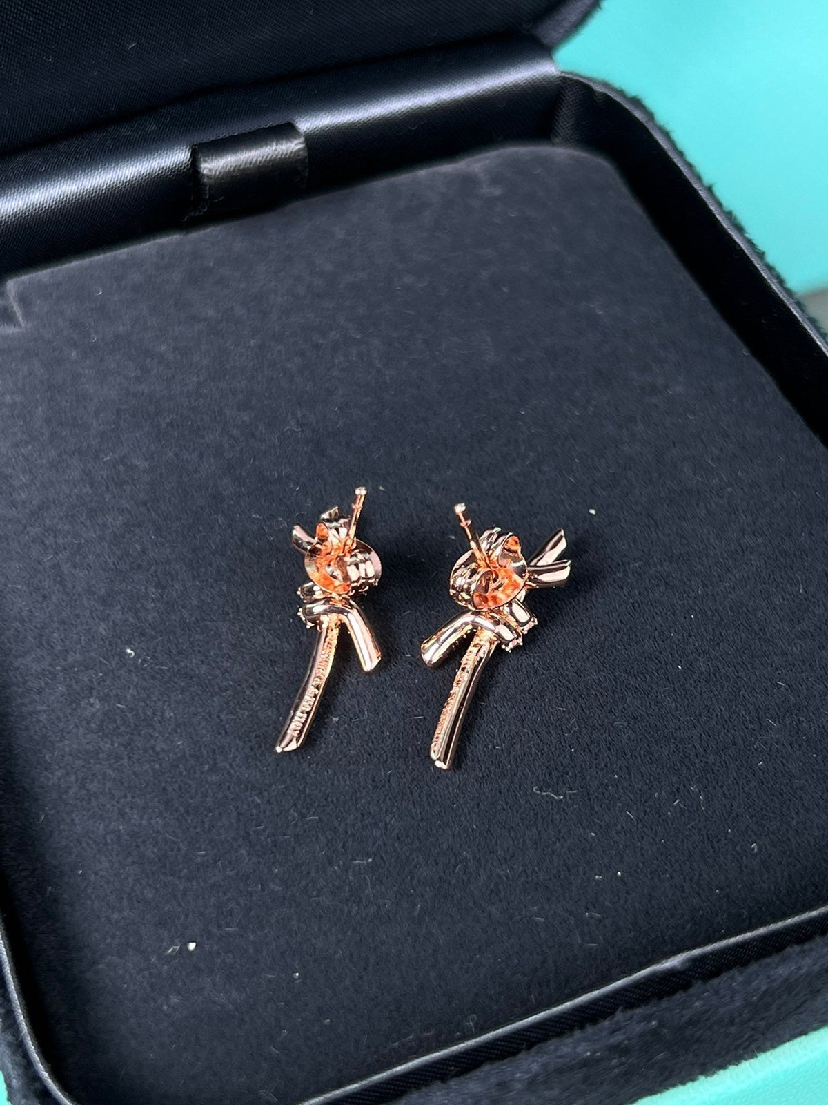 [Hevara Jewelry]KNOT EARRINGS PINK GOLD DIAMOND