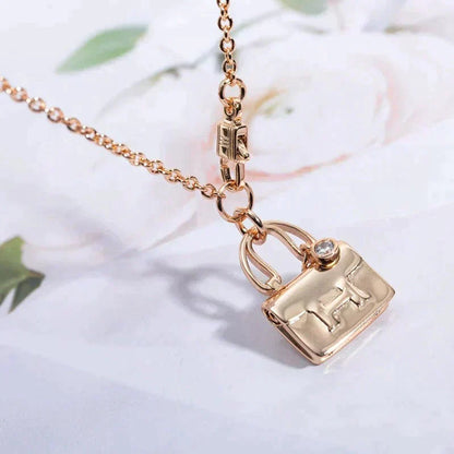 [⭐Hevara Jewelry]AMULETTE PEDANT ROSE GOLD NECKLACE