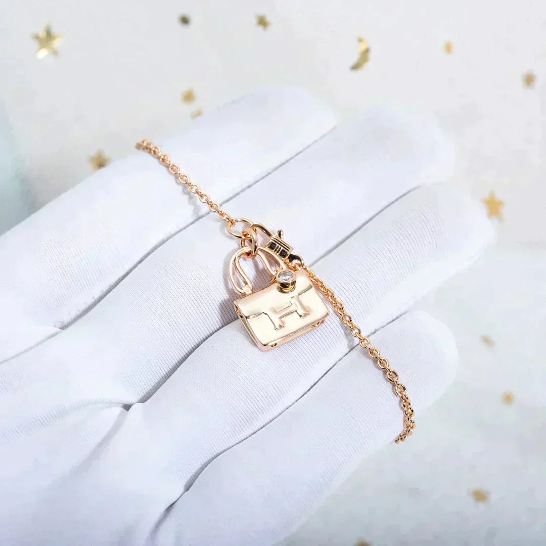 [⭐Hevara Jewelry]AMULETTE PEDANT ROSE GOLD NECKLACE