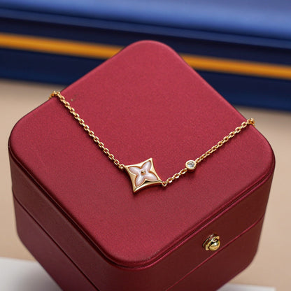 [⭐Hevara Jewelry]STAR 1 DIAMOND PINK GOLD BRACELET