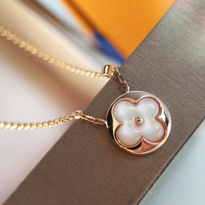 [⭐Hevara Jewelry]SUN MOP GOLD 1 DIAMOND NECKLACE