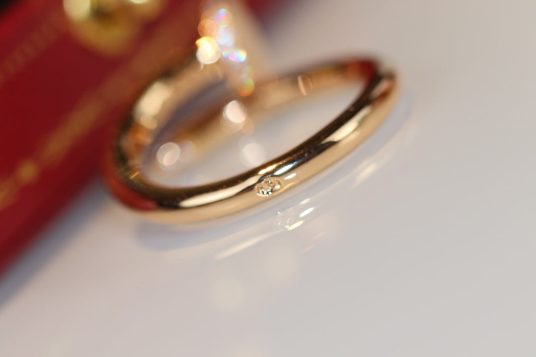 [⭐Hevara Jewelry]JUSTE RING 2.65MM GOLD DIAMOND