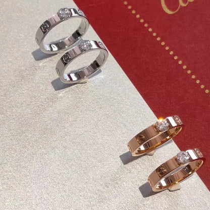 [⭐Hevara Jewelry]LOVE RING 3.6MM 1 BIG DIAMOND