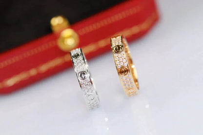 [⭐Hevara Jewelry]LOVE RING 3.6MM DIAMOND PAVED