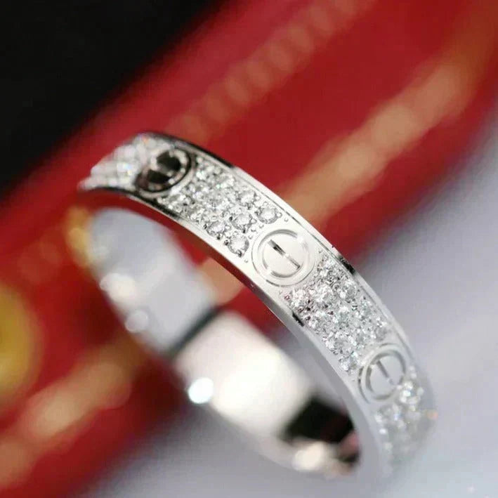 [⭐Hevara Jewelry]LOVE RING 3.6MM DIAMOND PAVED