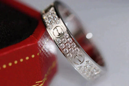 [⭐Hevara Jewelry]LOVE RING 3.6MM DIAMOND PAVED
