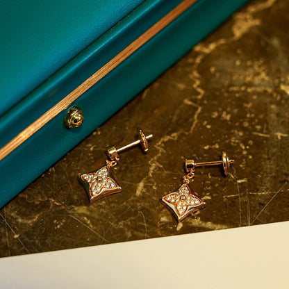 [⭐Hevara Jewelry]STAR DIAMONDS EARRINGS GOLD