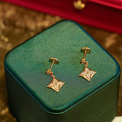 [⭐Hevara Jewelry]STAR DIAMONDS EARRINGS GOLD