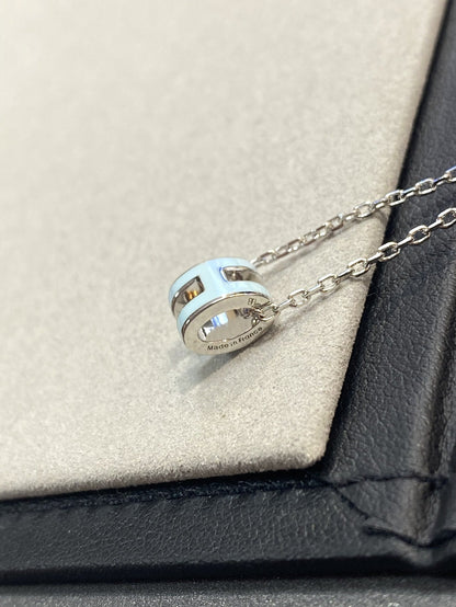 [⭐Hevara Jewelry]POP H LIGHT BLUE NECKLACE